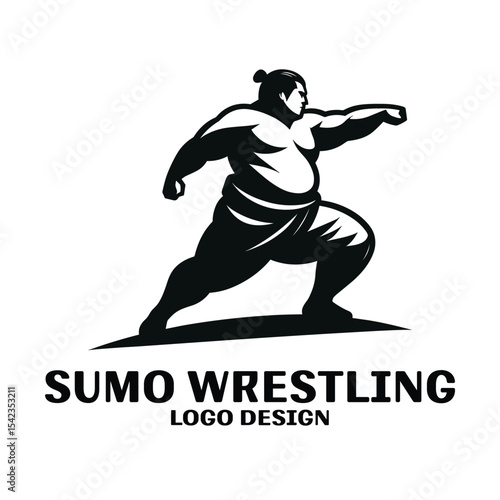 Sumo Wrestling Vector Logo Design
