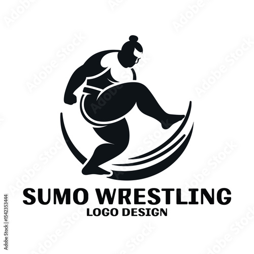 Sumo Wrestling Vector Logo Design