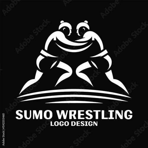 Sumo Wrestling Vector Logo Design