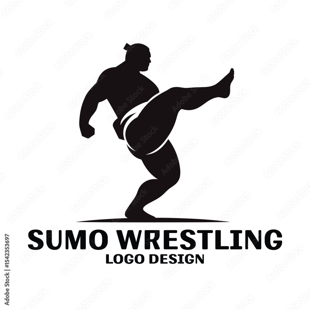 Sumo Wrestling Vector Logo Design Sumo Wrestling Vector Logo Design