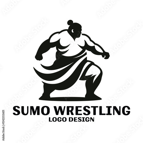 Sumo Wrestling Vector Logo Design