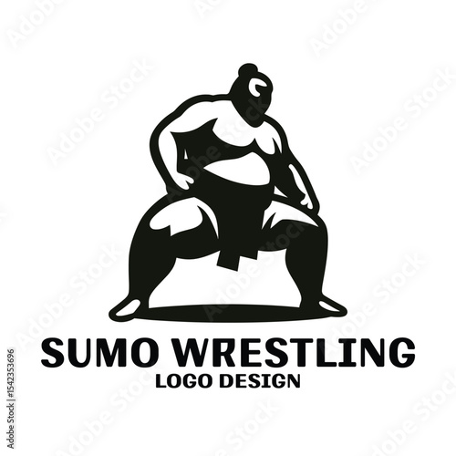 Sumo Wrestling Vector Logo Design