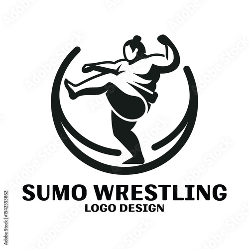 Sumo Wrestling Vector Logo Design