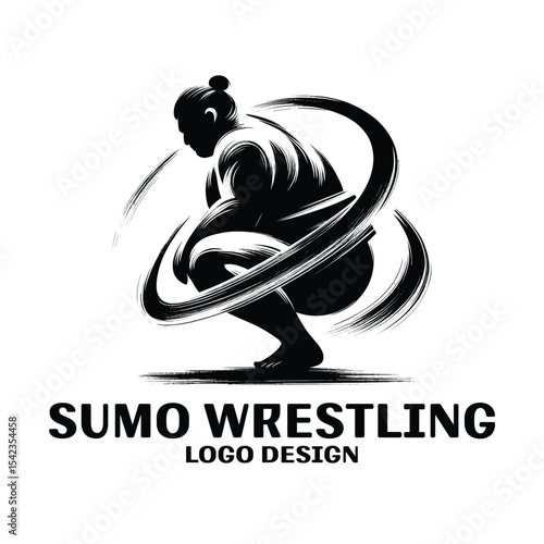 Sumo Wrestling Vector Logo Design