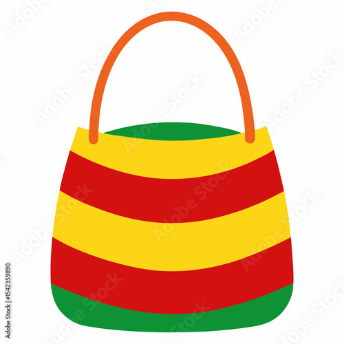 Vector art illustration of a vanity bag
