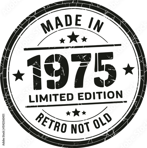50th birthday Svg, Vintage 1975 Svg