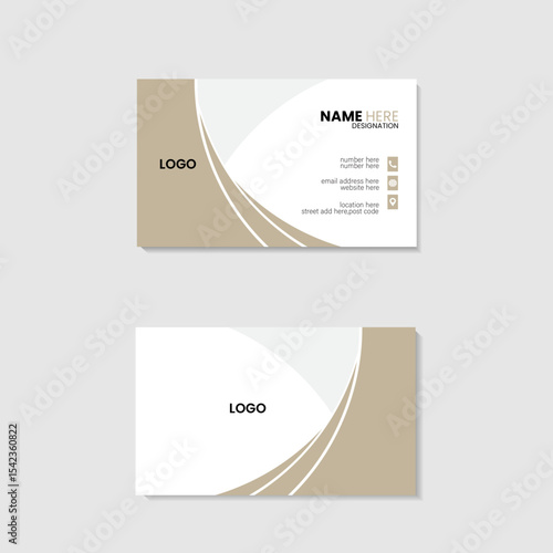 Modern Geometric Business card layout

