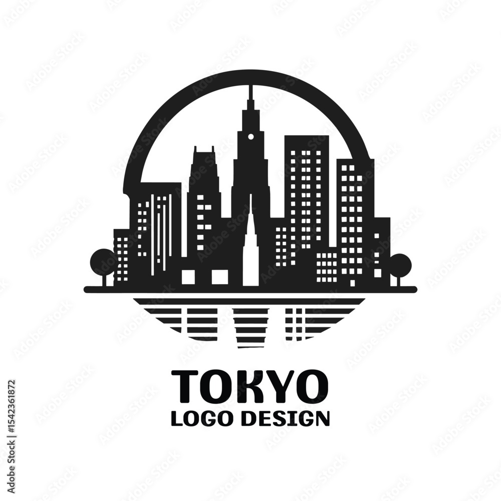 Fototapeta premium Tokyo Vector Logo Design