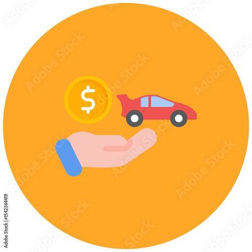 Dealer Holdback icon vector image. Can be used for Automotive Dealership.