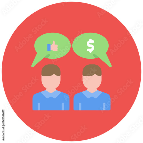 Haggling icon vector image. Can be used for Automotive Dealership.