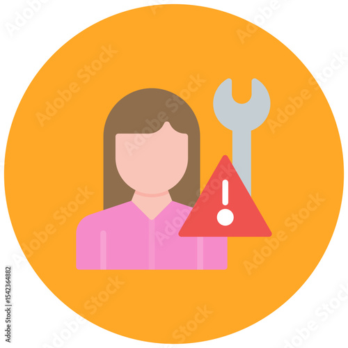 Fixer Female icon vector image. Can be used for Public Relations Agency.