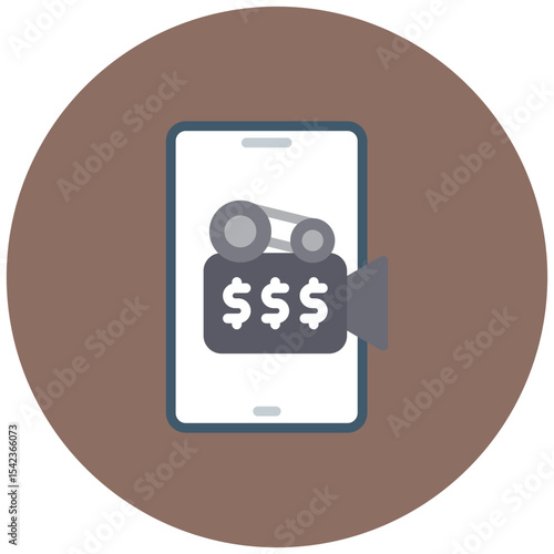 Paid Live Stream icon vector image. Can be used for Live Streaming.