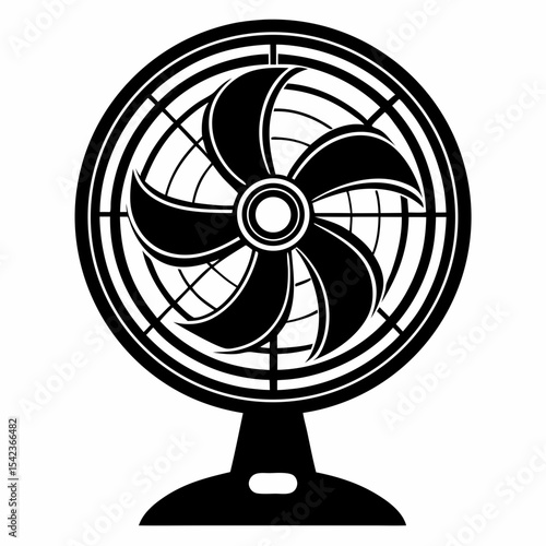 fan on black background