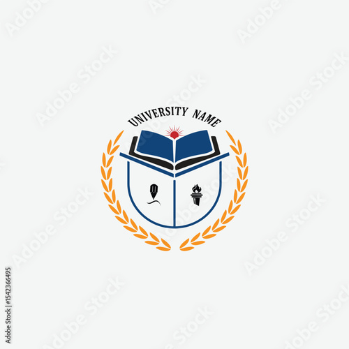 3288 educational logo school college university learning institute book academy organization