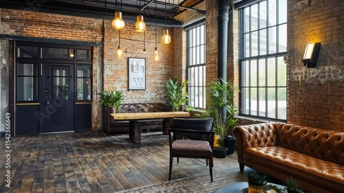 Wallpaper Mural Industrial Chic Loft Interior Design Torontodigital.ca