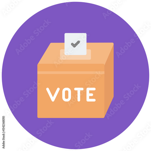 Ballot Box icon vector image. Can be used for Politics.