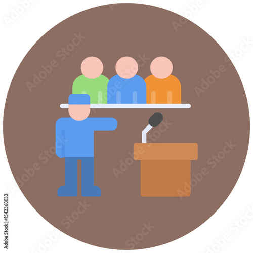 Convention icon vector image. Can be used for Politics.