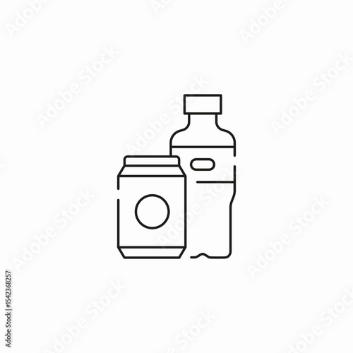 drink bottle can icon sign vector
