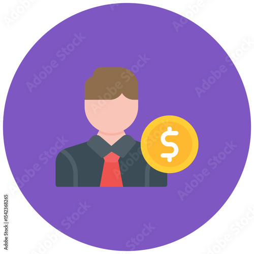 Embezzlement icon vector image. Can be used for Politics.