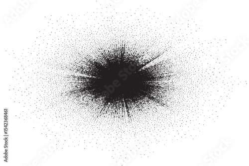 Exploding Black Ink Splatter or Burst