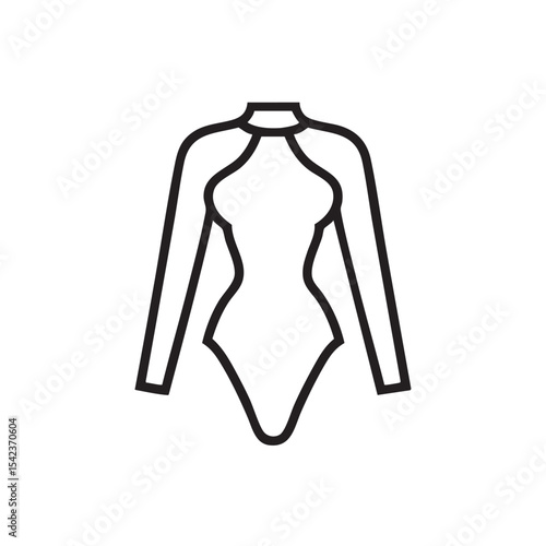 Modern swimsuit design with long sleeves for beachwear fashion