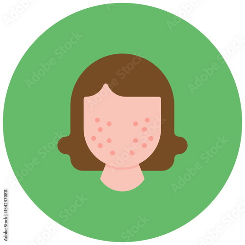 Acne icon vector image. Can be used for CBD Oil.