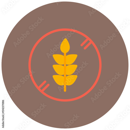 Gluten Free icon vector image. Can be used for CBD Oil.
