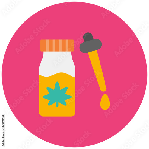 Hemp Oil icon vector image. Can be used for CBD Oil.