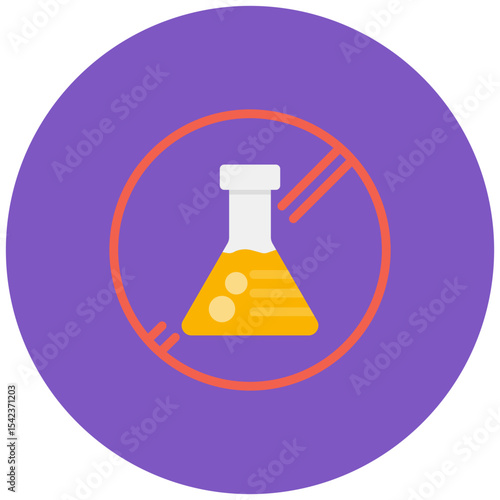 Solvent Free icon vector image. Can be used for CBD Oil.