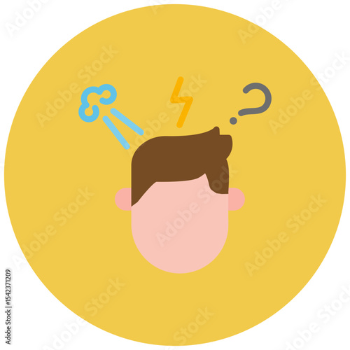Stress icon vector image. Can be used for CBD Oil.