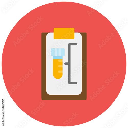 Third Party Lab Report icon vector image. Can be used for CBD Oil.