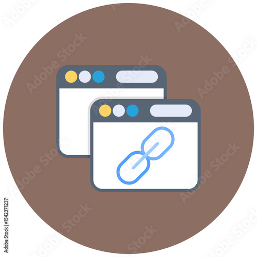 Backlink icon vector image. Can be used for Internet Marketing.