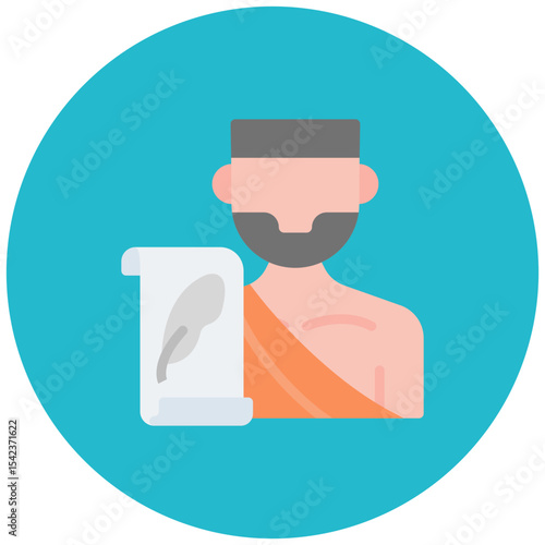 Historian Man icon vector image. Can be used for Museum.