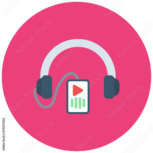 Audio Guide icon vector image. Can be used for Museum.