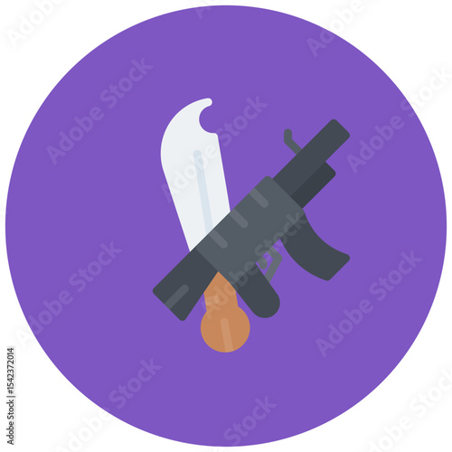 Weapons icon vector image. Can be used for Museum.