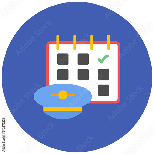 Crew Scheduling icon vector image. Can be used for Airline.