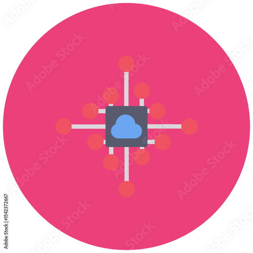 Cloud Computing icon vector image. Can be used for Industry.