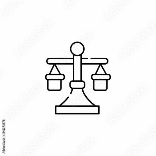 justice scales balance icon sign vector