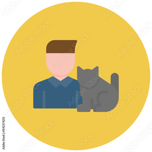 Animal Handler Male icon vector image. Can be used for Emergency Service.