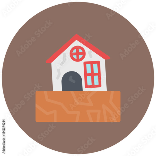 Earthquake icon vector image. Can be used for Emergency Service.