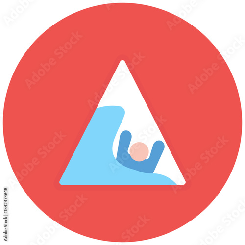 Tsunami Warning System icon vector image. Can be used for Emergency Service.