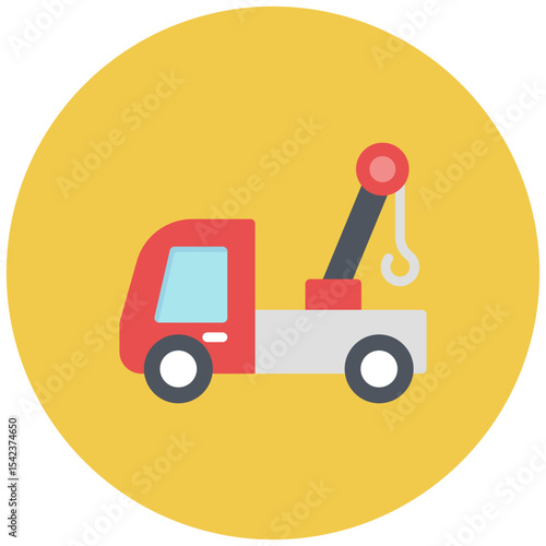 Tow Truck icon vector image. Can be used for Emergency Service.
