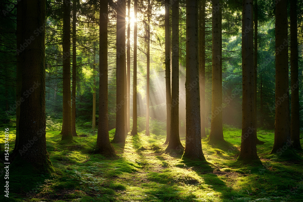 Obraz premium morning in the forest