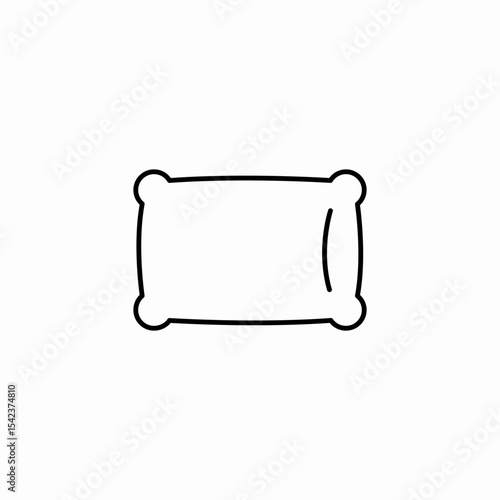 soft bed pillow icon sign vector