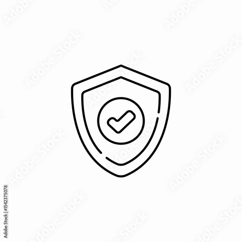 verified security shield icon sign vector