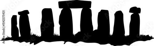 silhouette of stonehenge monument in wiltshire england