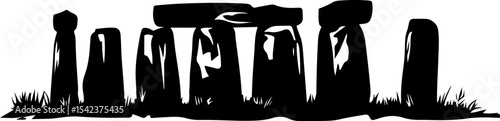 silhouette of stonehenge monument in wiltshire england