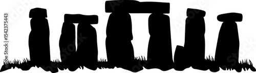 silhouette of stonehenge monument in wiltshire england