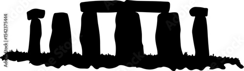 silhouette of stonehenge monument in wiltshire england