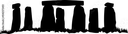 silhouette of stonehenge monument in wiltshire england